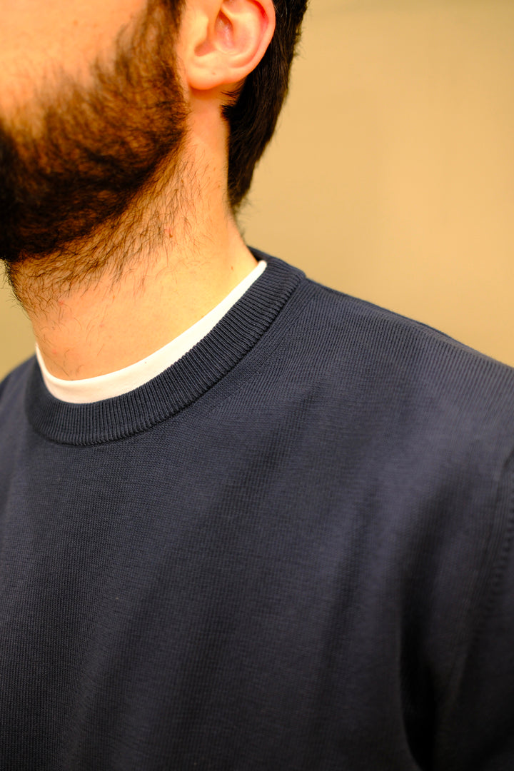 Gaffi & Co. Maglia Girocollo Cotone Blu