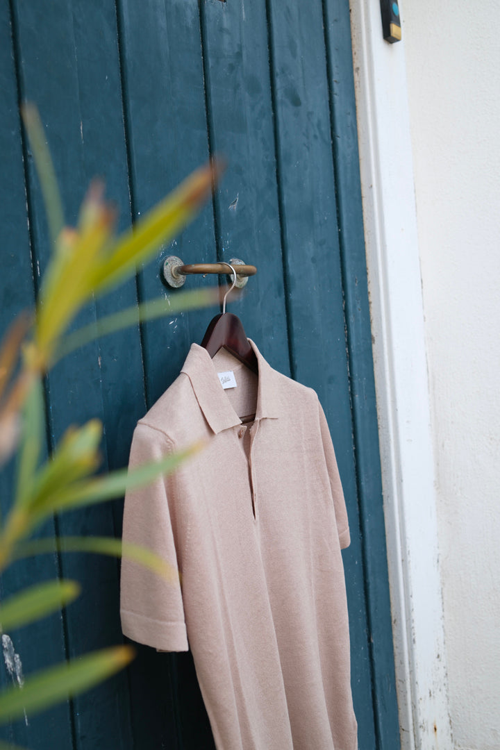 Gaffi & Co. Polo Bottoni Lino/Cotone Sabbia