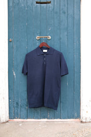 Gaffi & Co. Polo Bottoni Lino/Cotone Blu NO RESO