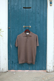 Gaffi & Co. Polo Bottoni Lino/Cotone Marrone NO RESO