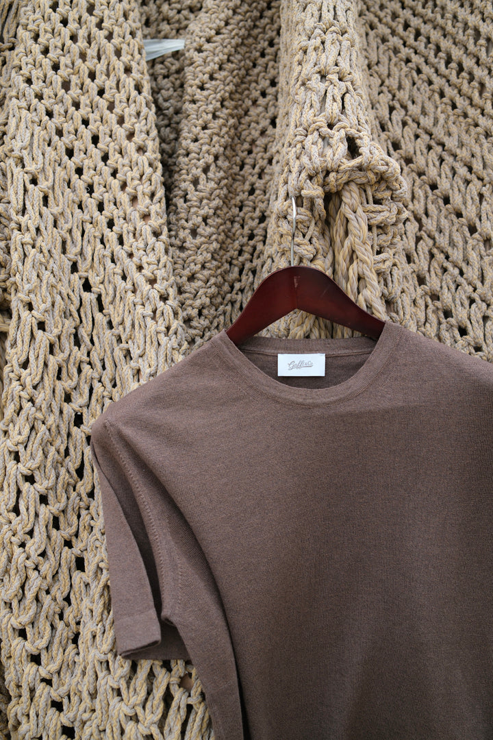 Gaffi & Co. T-Shirt Lino/Cot Marrone