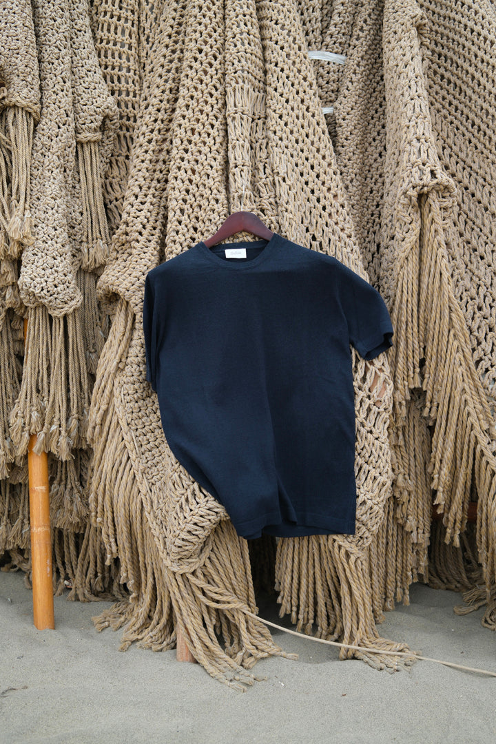 Gaffi & Co. T-Shirt Lino/Cot Blu
