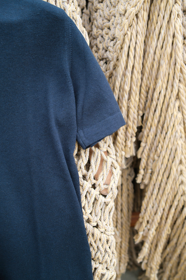 Gaffi & Co. T-Shirt Lino/Cot Blu