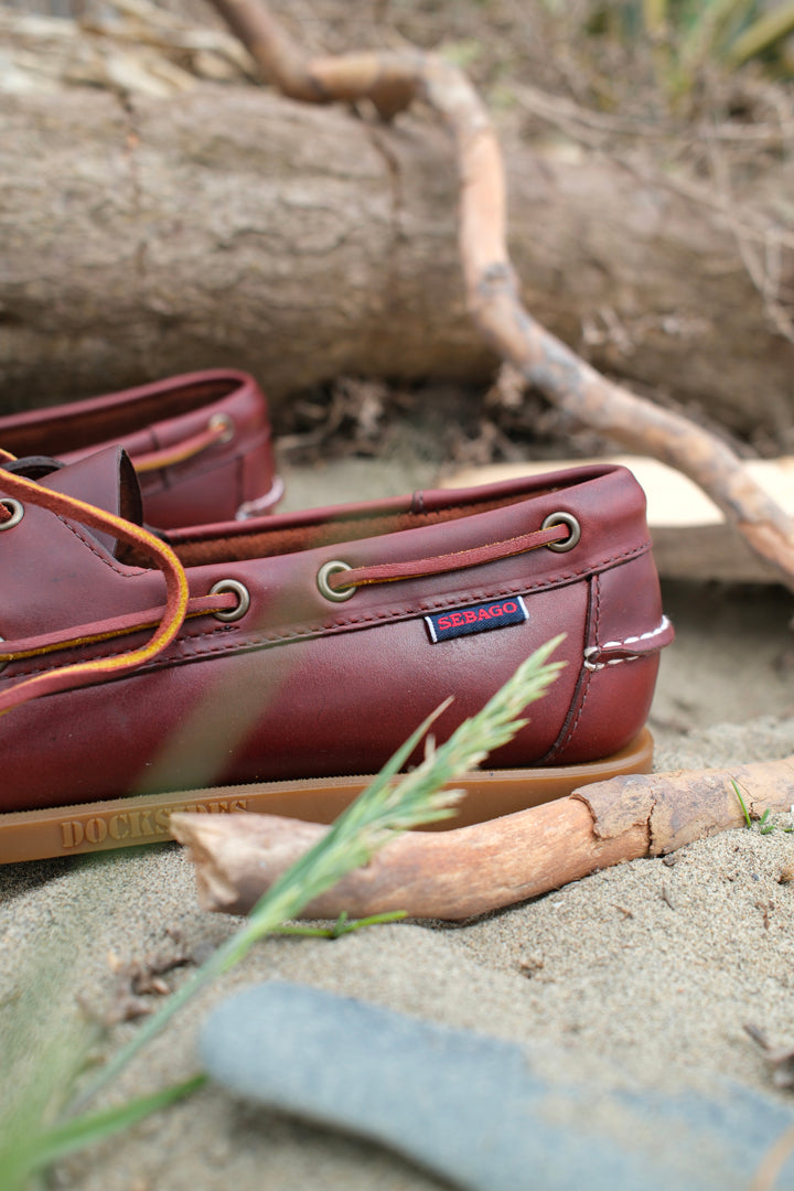 Sebago Docksides Portland Waxed Brown-Honey