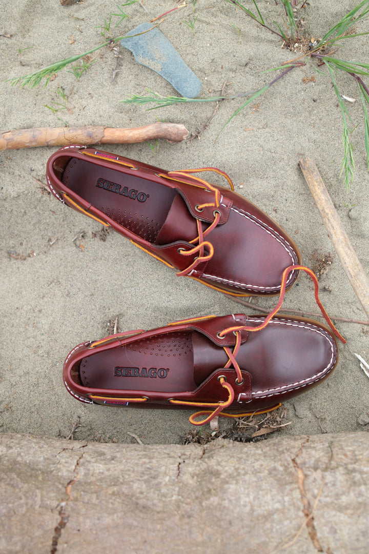 Sebago Docksides Portland Waxed Brown-Honey