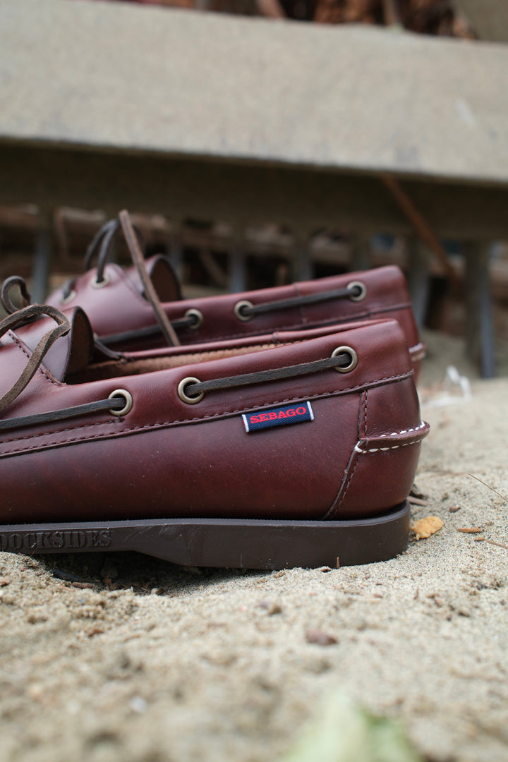 Sebago Docksides Portland Waxed Dk Brown