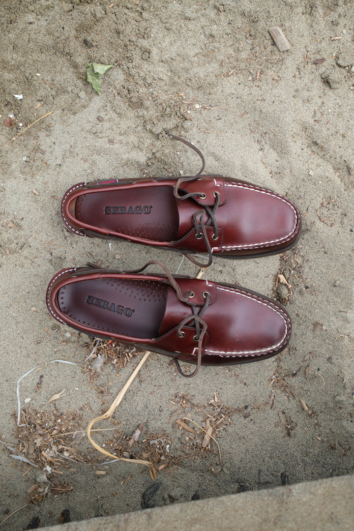 Sebago Docksides Portland Waxed Dk Brown