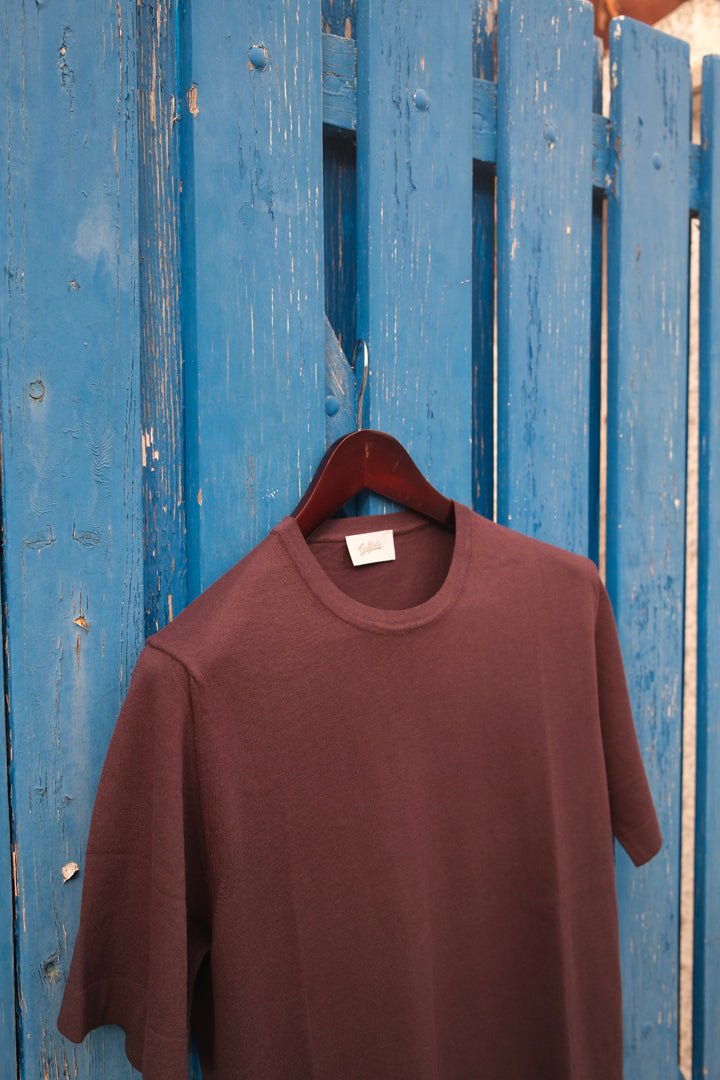 Gaffi & Co. T-Shirt Girocollo Cotone Crepe Moro