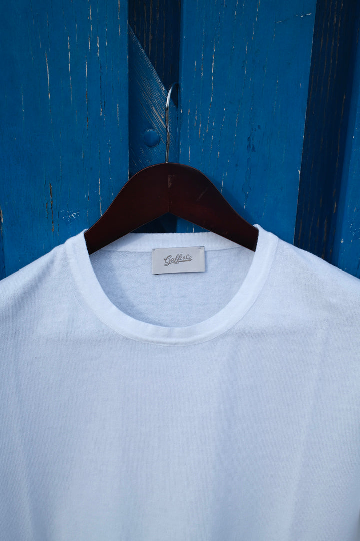 Gaffi & Co. T-Shirt Girocollo Cotone Crepe Latte