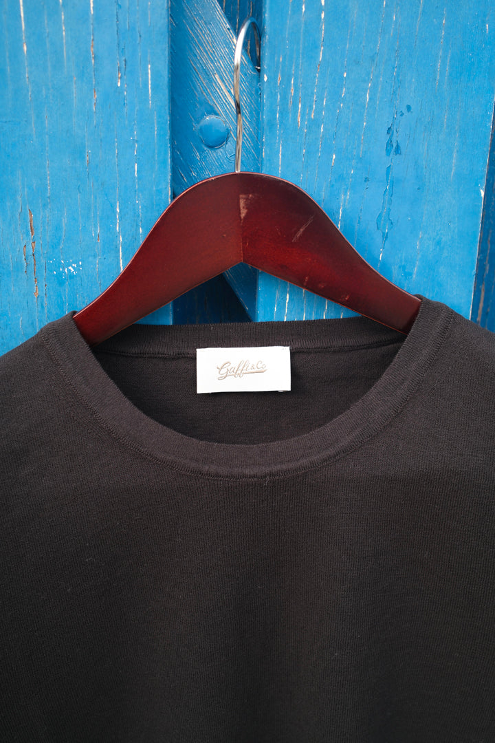 Gaffi & Co. T-Shirt Girocollo Cotone Crepe Nero