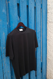 Gaffi & Co. T-Shirt Girocollo Cotone Crepe Nero NO RESO
