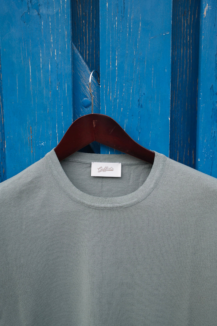 Gaffi & Co. T-Shirt Girocollo Cotone Crepe Alga