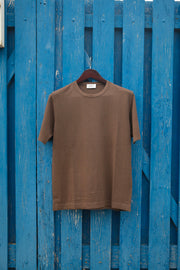 Gaffi & Co. T-Shirt Girocollo Cotone Crepe Marrone NO RESO
