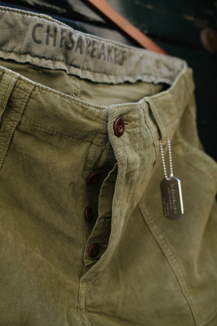 Chesapeake's Fatigue Short Corduroy Shannon Military Green