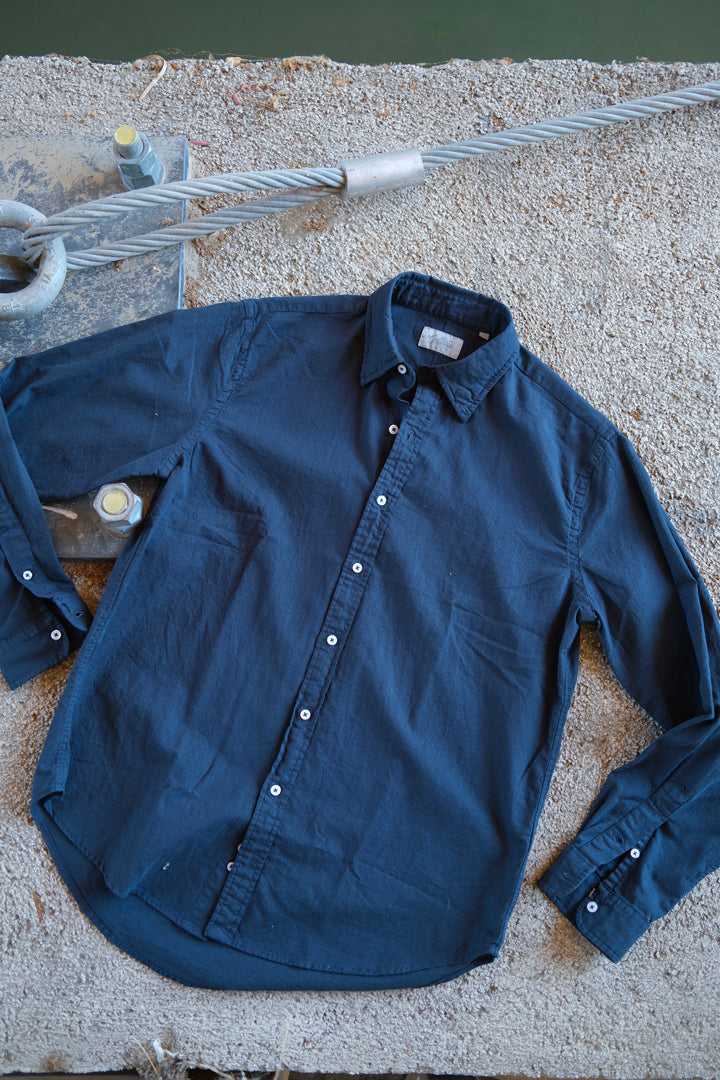 Gaffi & Co. Camicia Lino & Cotone Blu