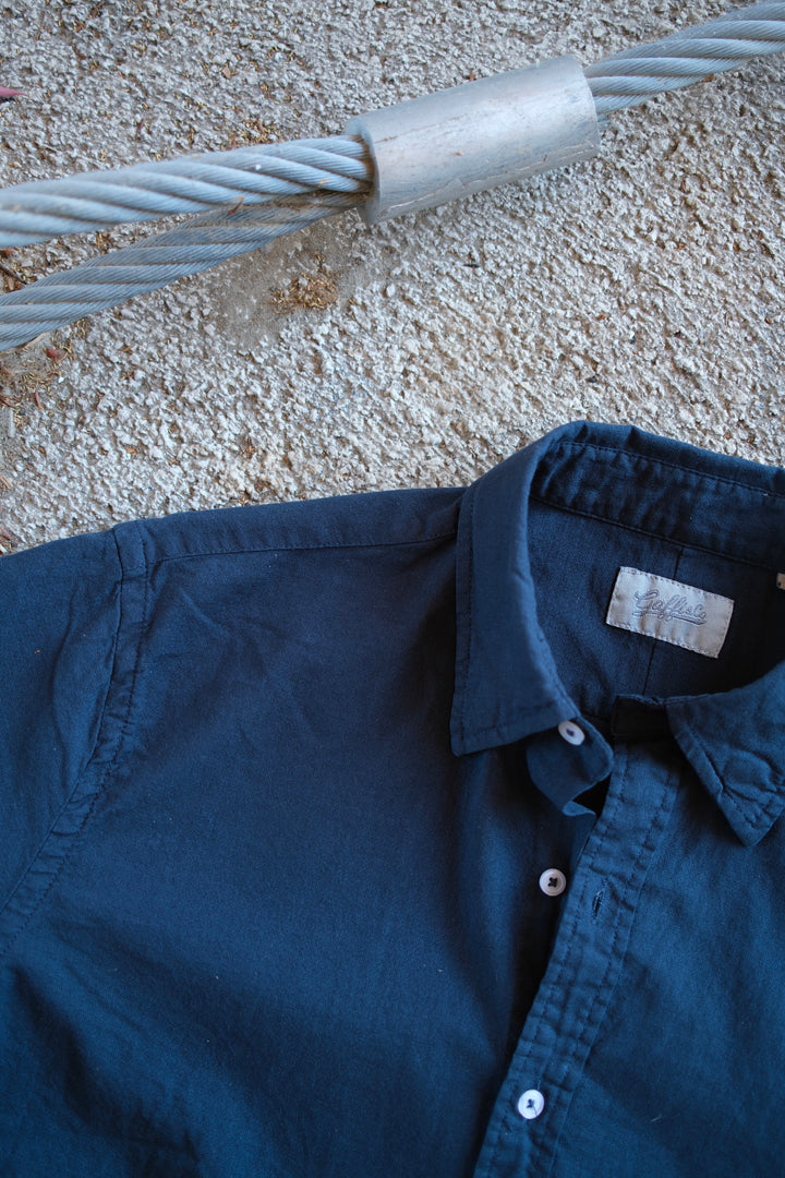 Gaffi & Co. Camicia Lino & Cotone Blu