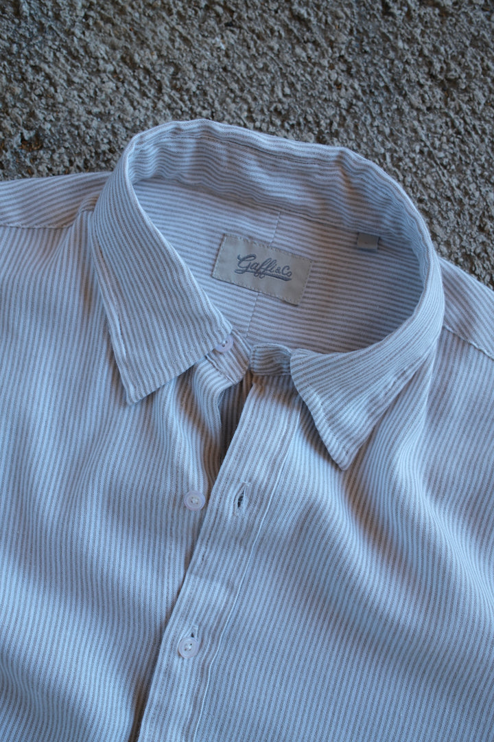 Gaffi & Co. Camicia Lino & Cotone Riga Sabbia