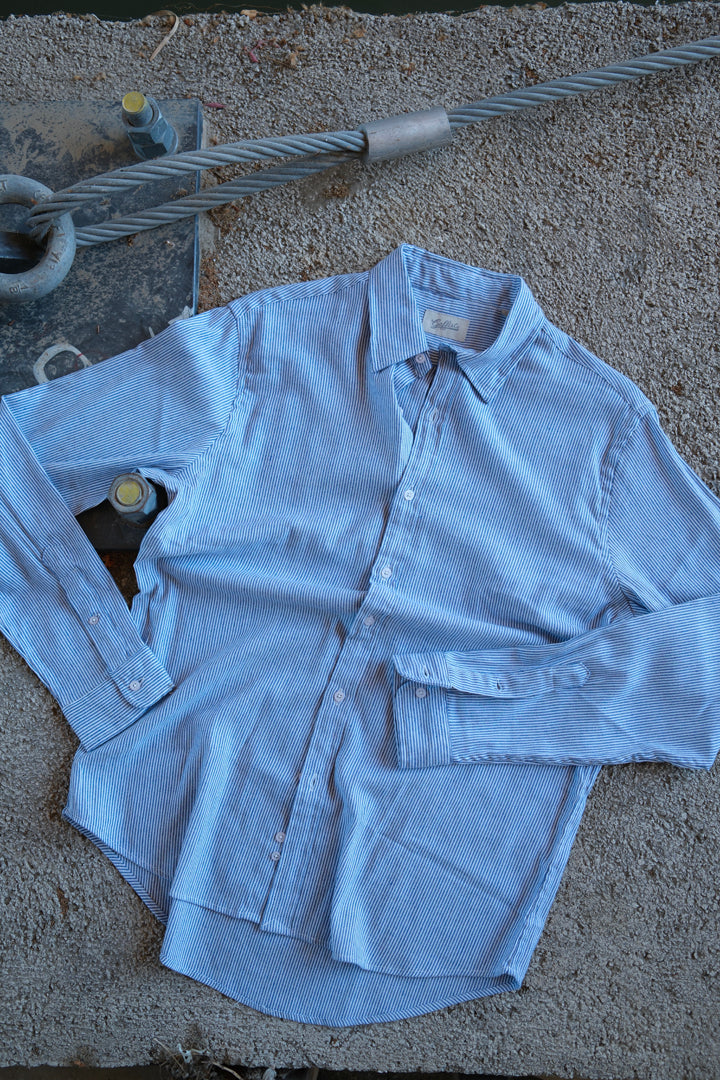 Gaffi & Co. Camicia Lino & Cotone Riga Denim
