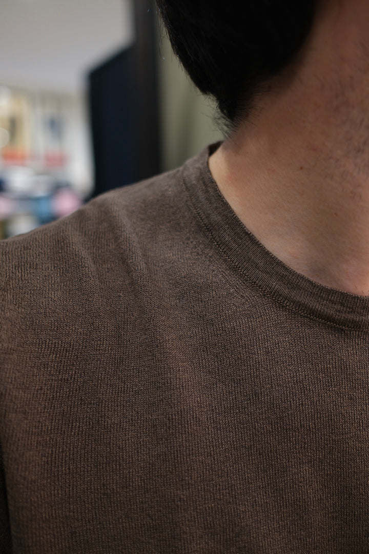 Gaffi & Co. T-Shirt Lino/Cot Marrone