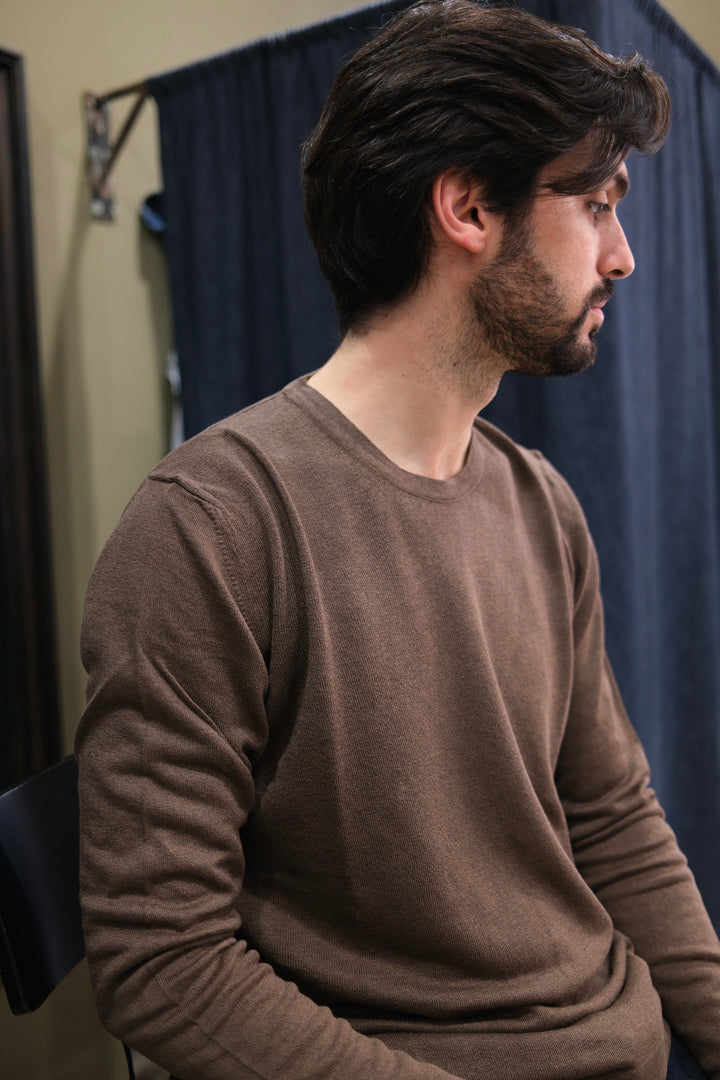 Gaffi & Co. T-Shirt Lino/Cot M/L Marrone