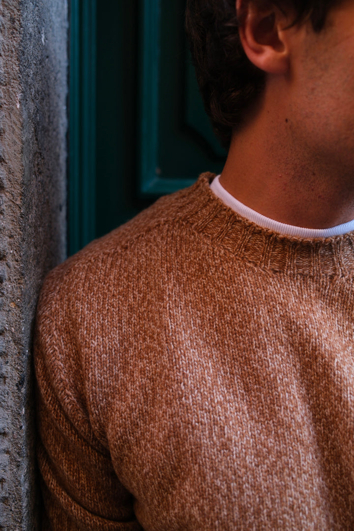 Gaffi & Co. Maglia Girocollo Moulinè Cammello