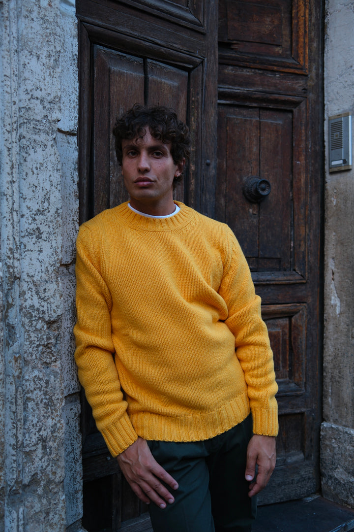 Gaffi & Co. Maglia Girocollo Lana Giallo