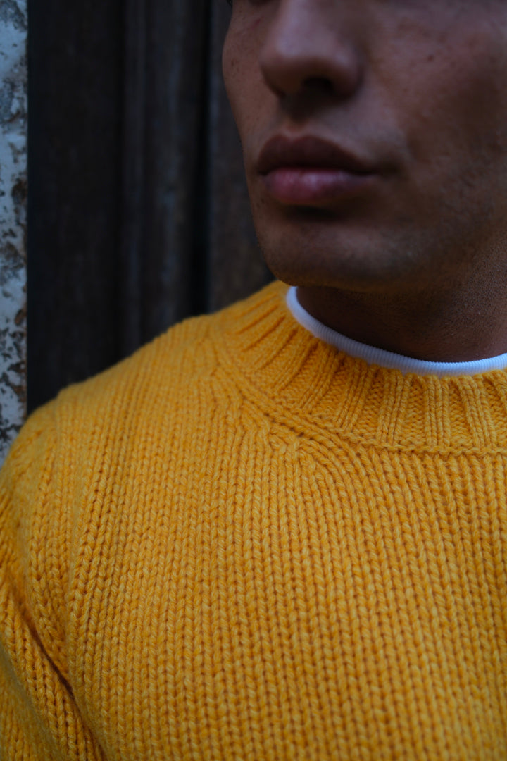 Gaffi & Co. Maglia Girocollo Lana Giallo