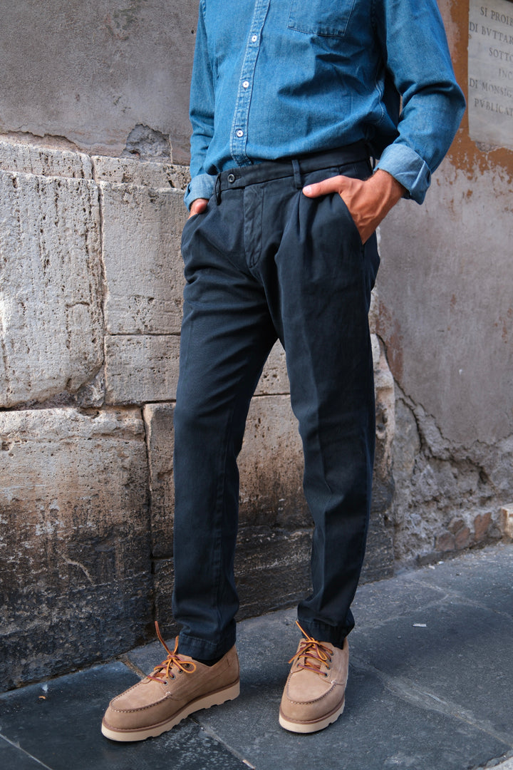 Gaffi & Co. Pantalone Dante Cotone Navy