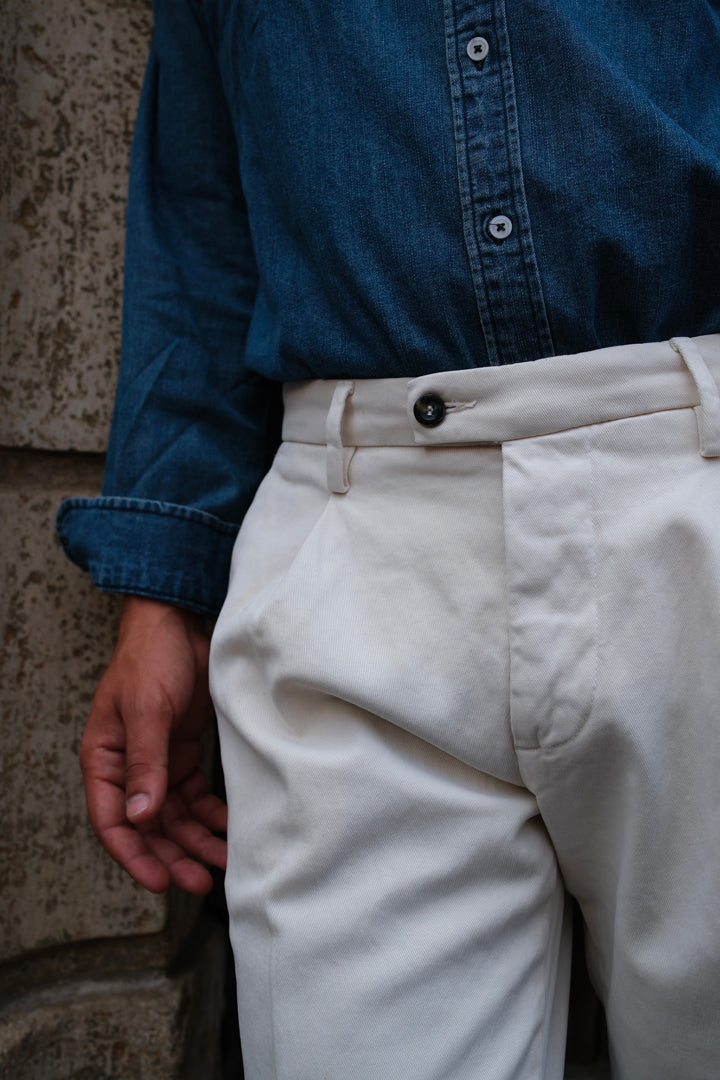 Gaffi & Co. Pantalone Dante Cotone Panna