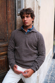 Gaffi & Co. Polo Skipper Moulinè Asfalto