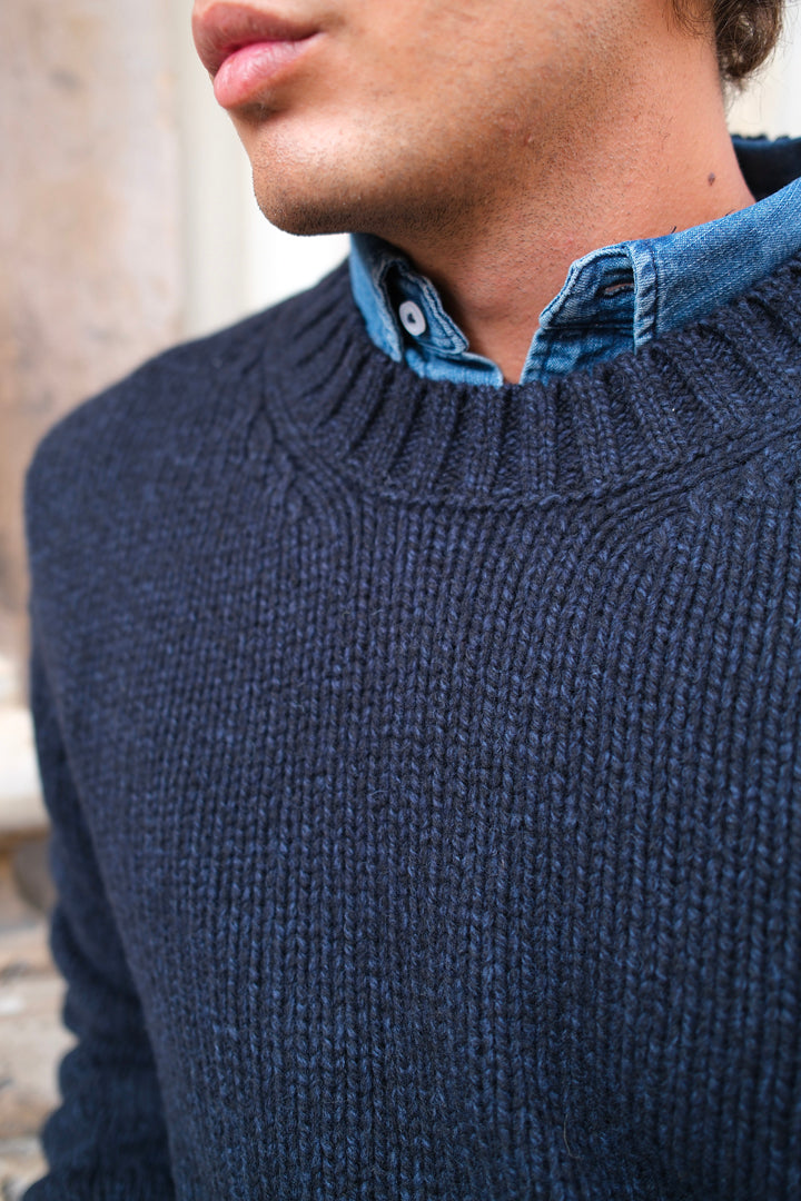 Gaffi & Co. Maglia Girocollo Lana Blu