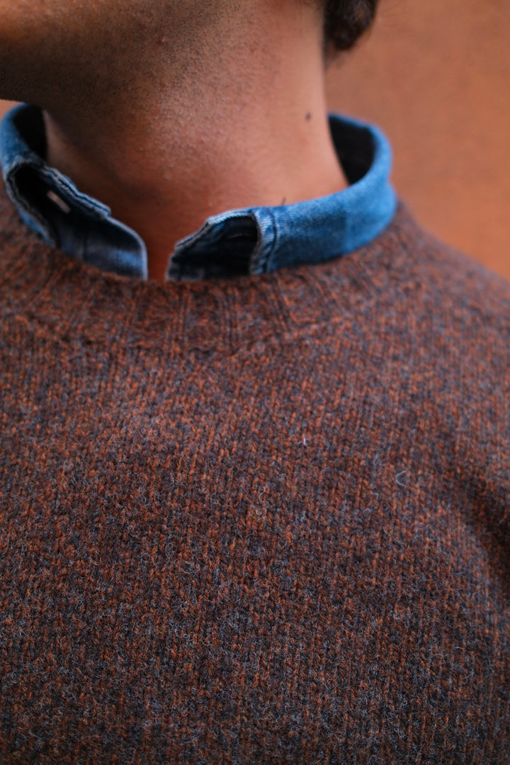 Gaffi & Co. Maglia Girocollo Moulinè Tabacco