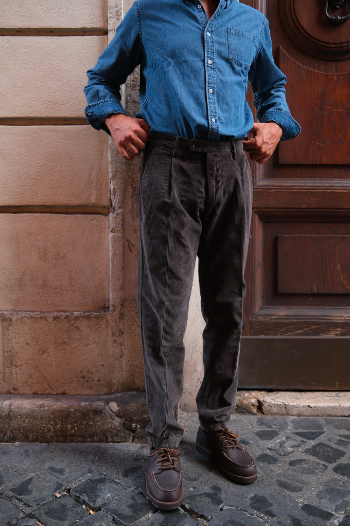 Gaffi & Co. Pantalone Dante Velluto Militare