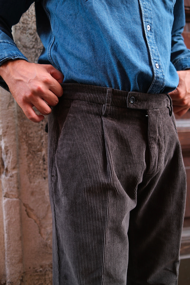 Gaffi & Co. Pantalone Dante Velluto Militare