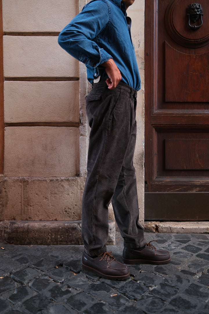 Gaffi & Co. Pantalone Dante Velluto Militare