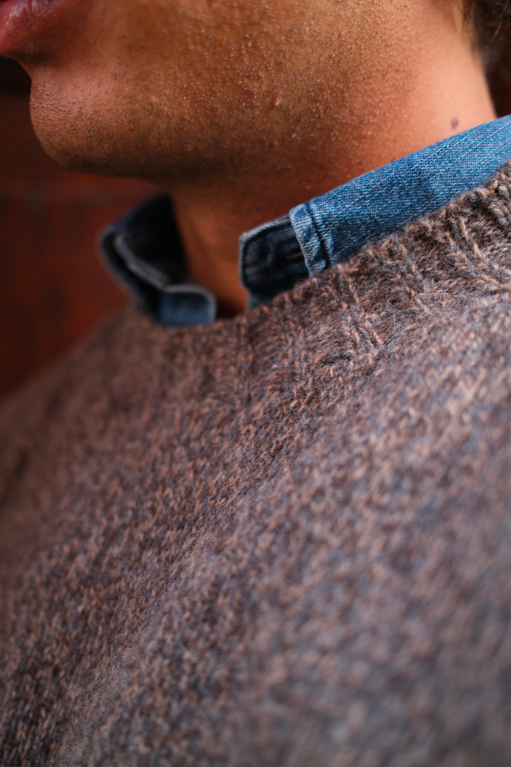 Gaffi & Co. Maglia Girocollo Moulinè Asfalto