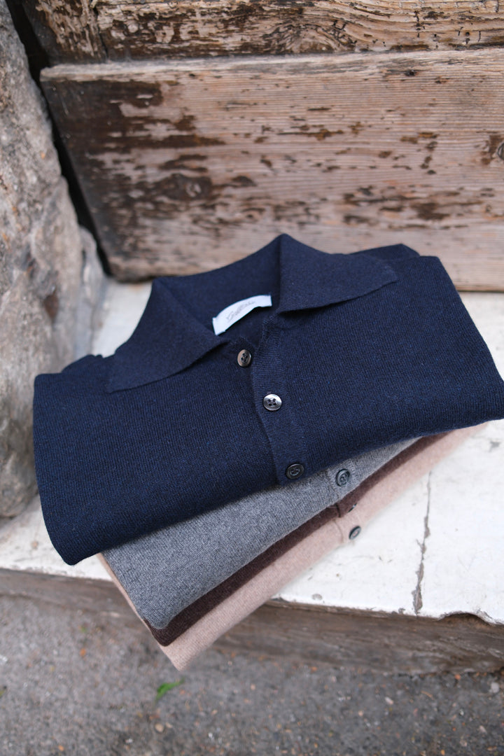 Gaffi & Co. Polo Bottoni Cashmere Navy
