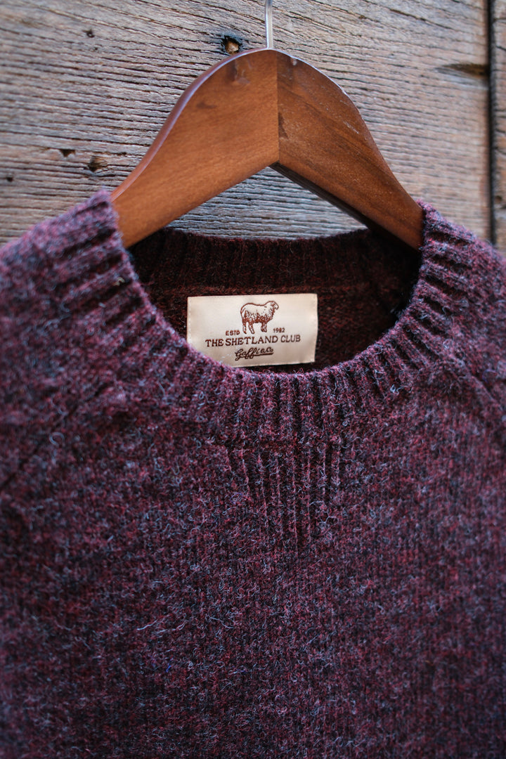Gaffi & Co. Maglia Shetland Granata Mix