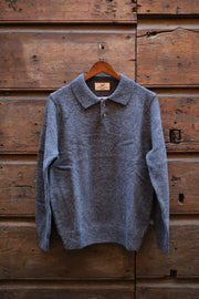 Gaffi & Co. Polo 2 Bottoni Shetland Grigio Scuro