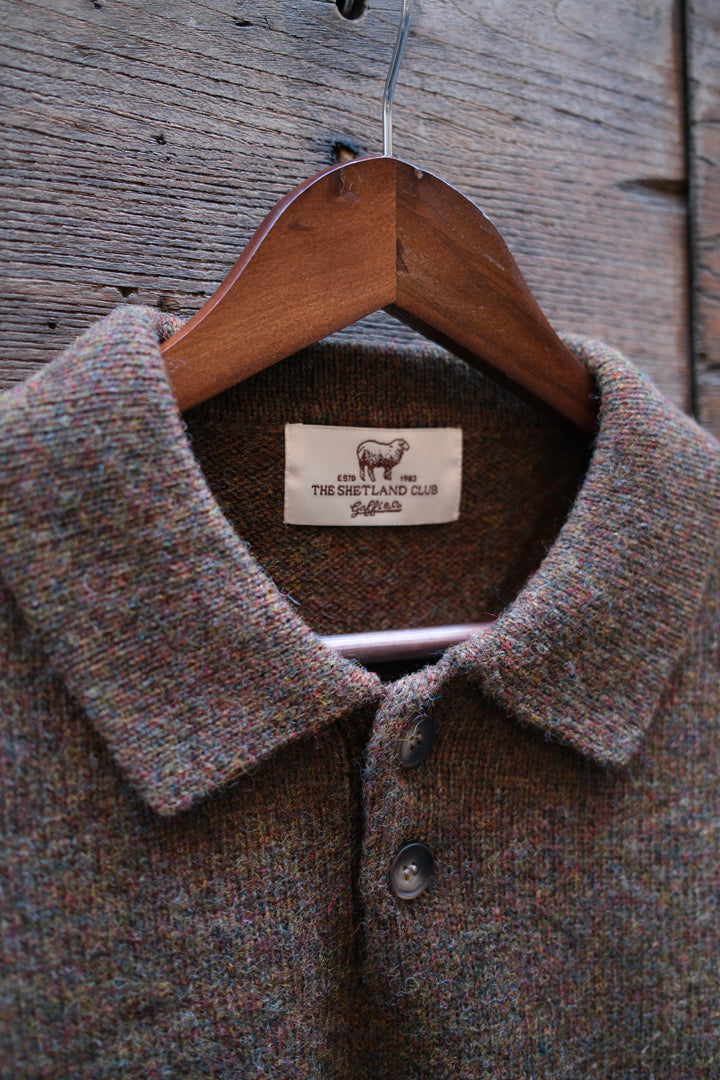 Gaffi & Co. Polo 2 Bottoni Shetland Fango Mix