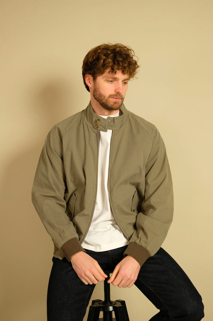 Baracuta Seersucker G9 Jacket Green