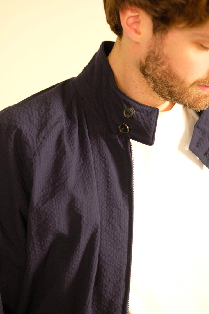 Baracuta Seersucker G9 Jacket Navy