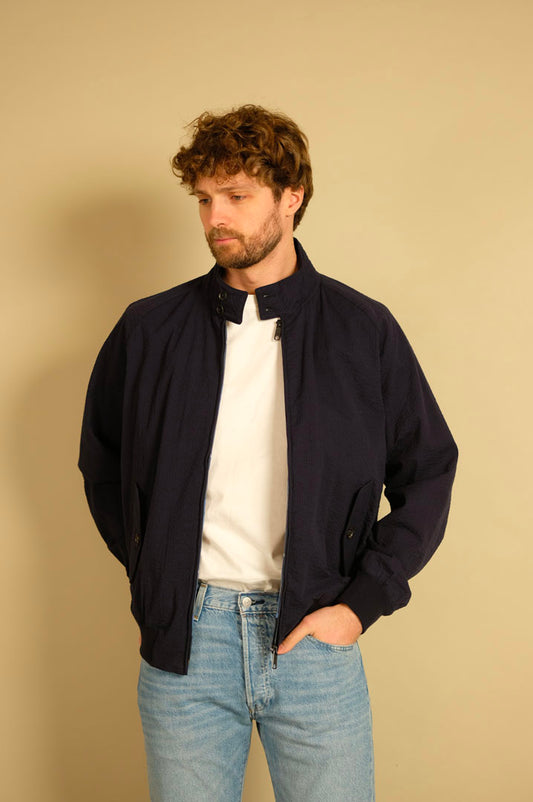 Baracuta Seersucker G9 Jacket Navy