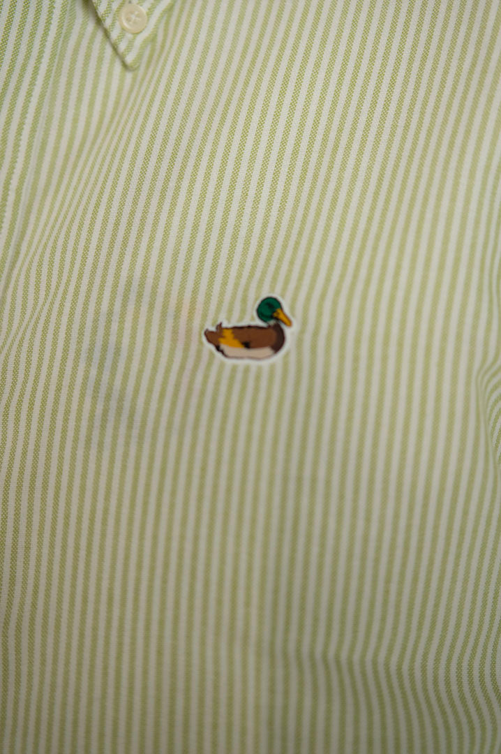 Edmmond Studios Striped Shirt Duck Edition Plain Green