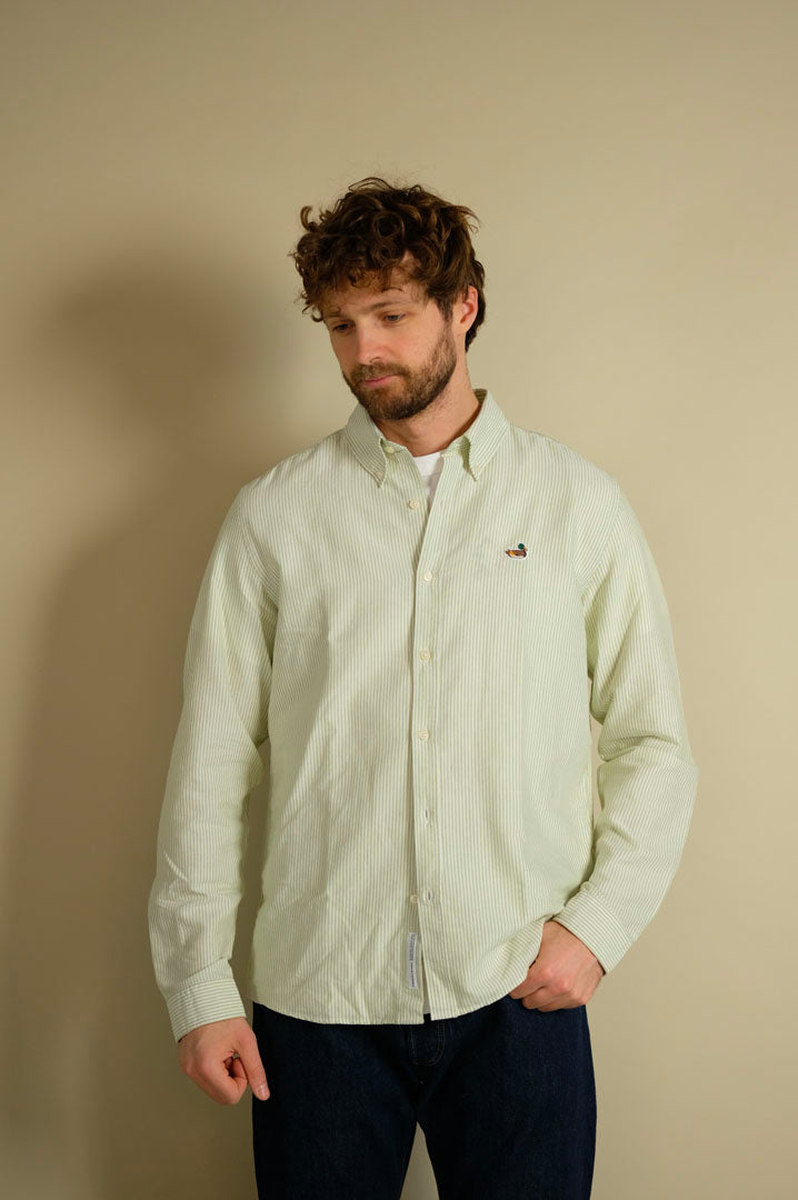 Edmmond Studios Striped Shirt Duck Edition Plain Green