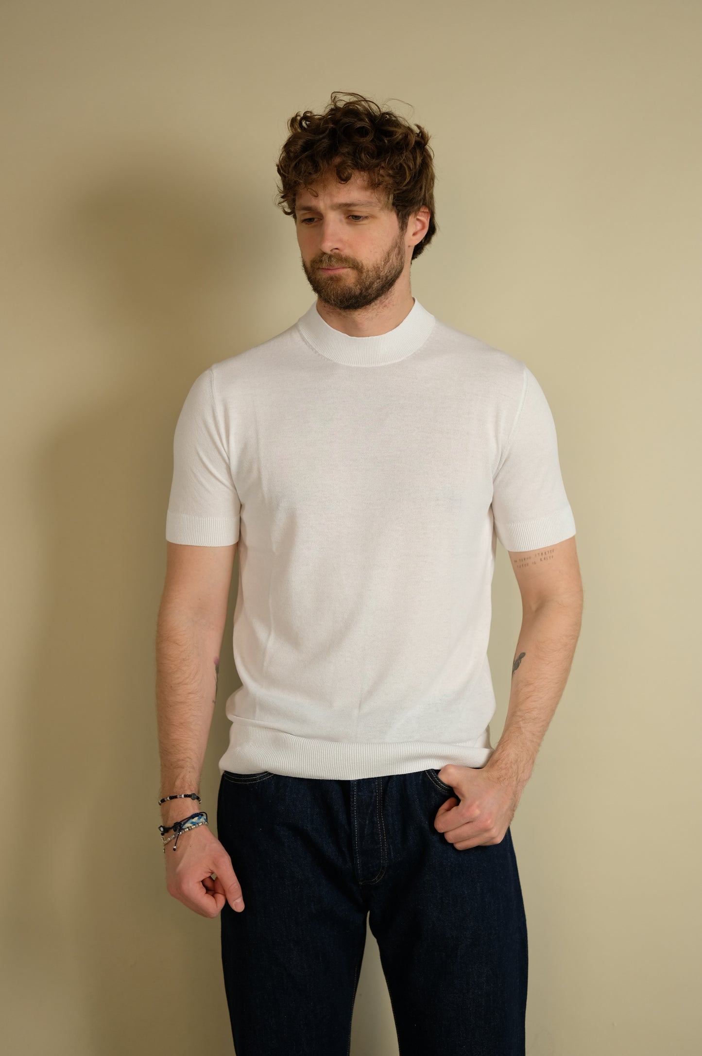 Gaffi & Co. T-Shirt Alain Tricot 5002 Bianco