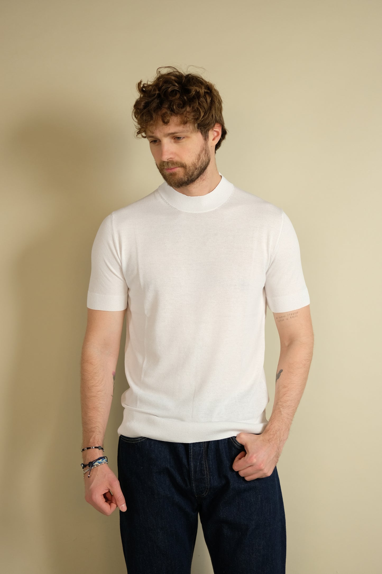 Gaffi & Co. T-Shirt Alain Tricot 5002 Bianco