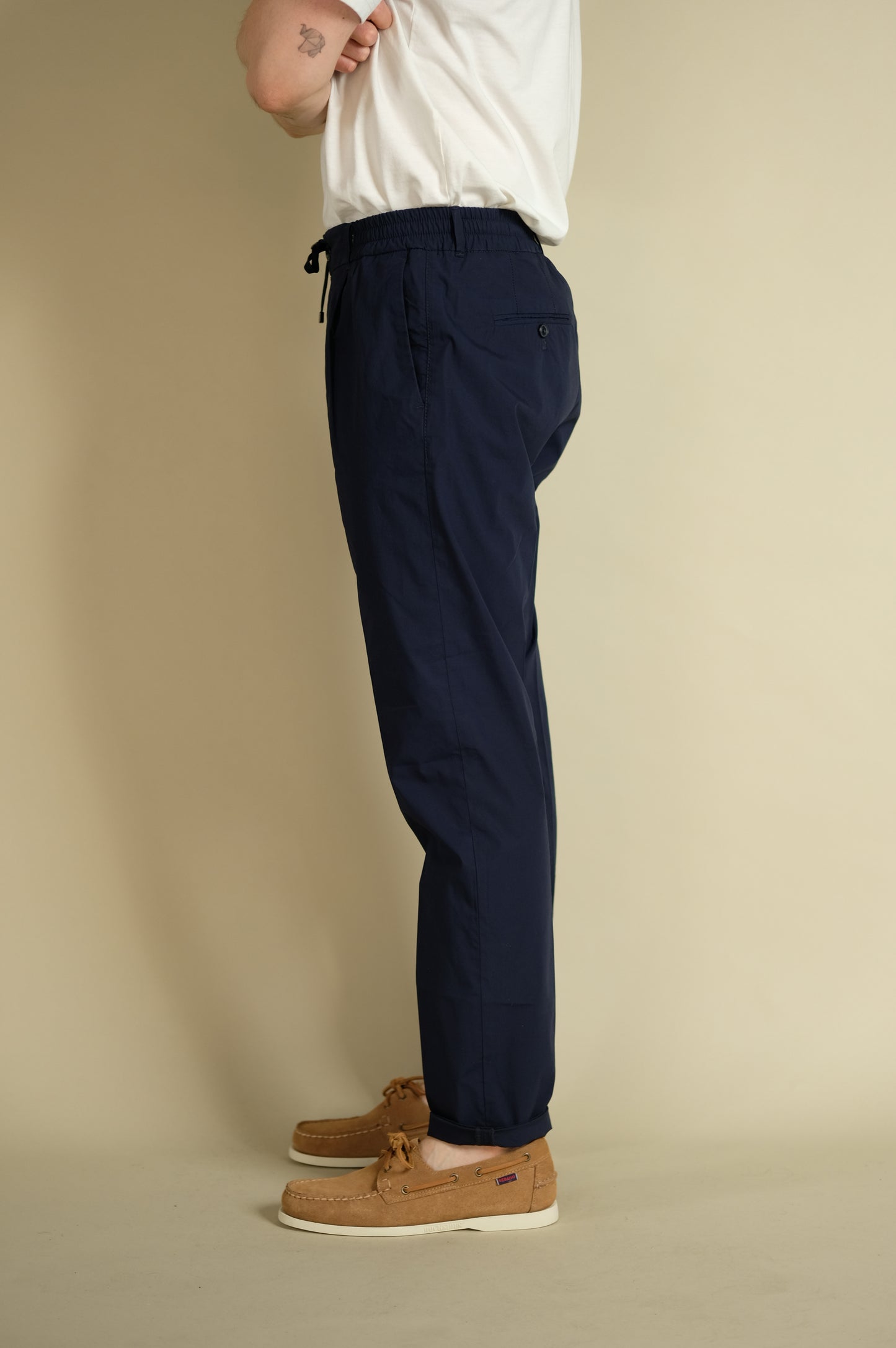 Cruna Pantalone Popeline Mitte 1502 Notte