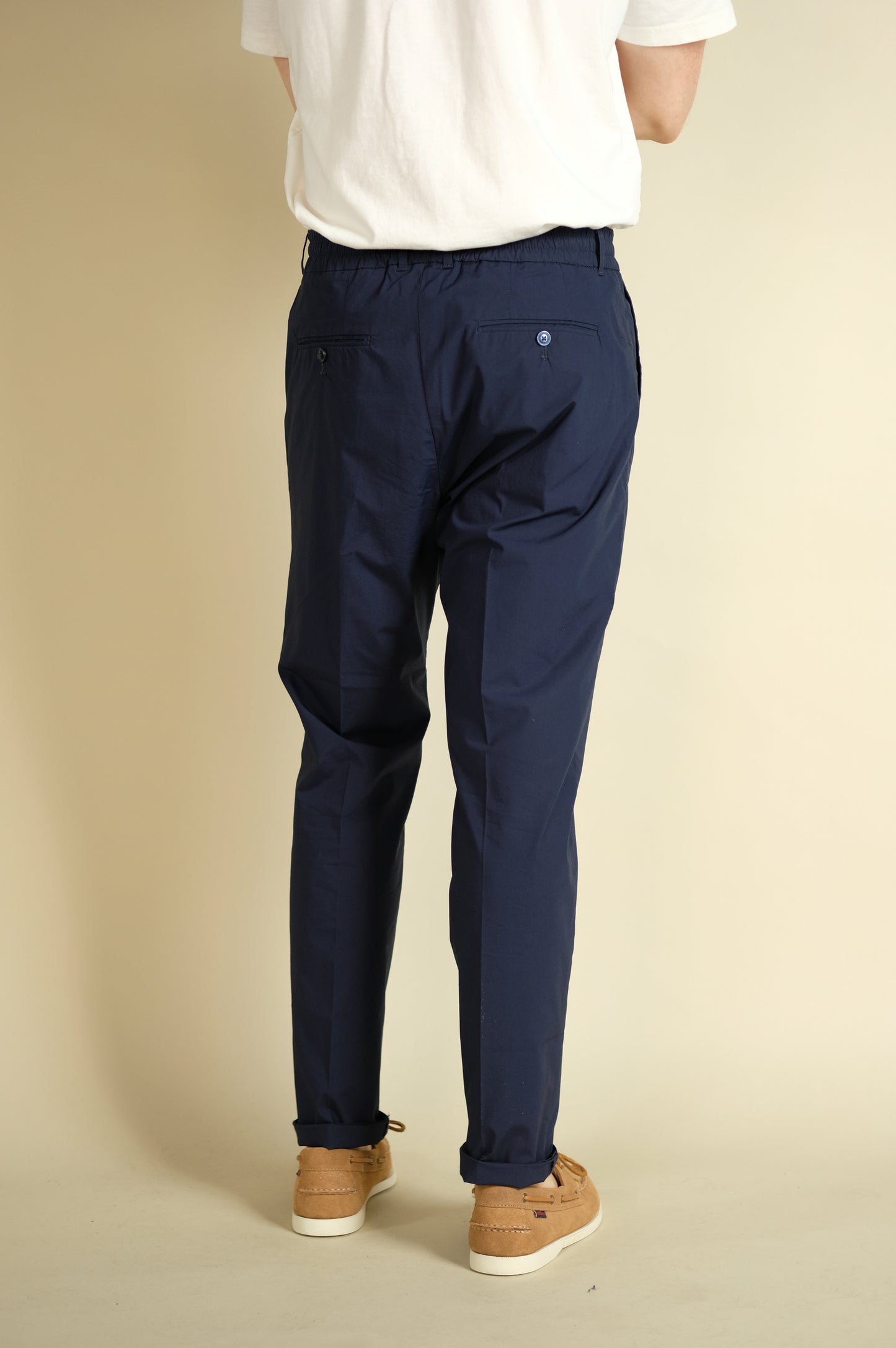 Cruna Pantalone Popeline Mitte 1502 Notte