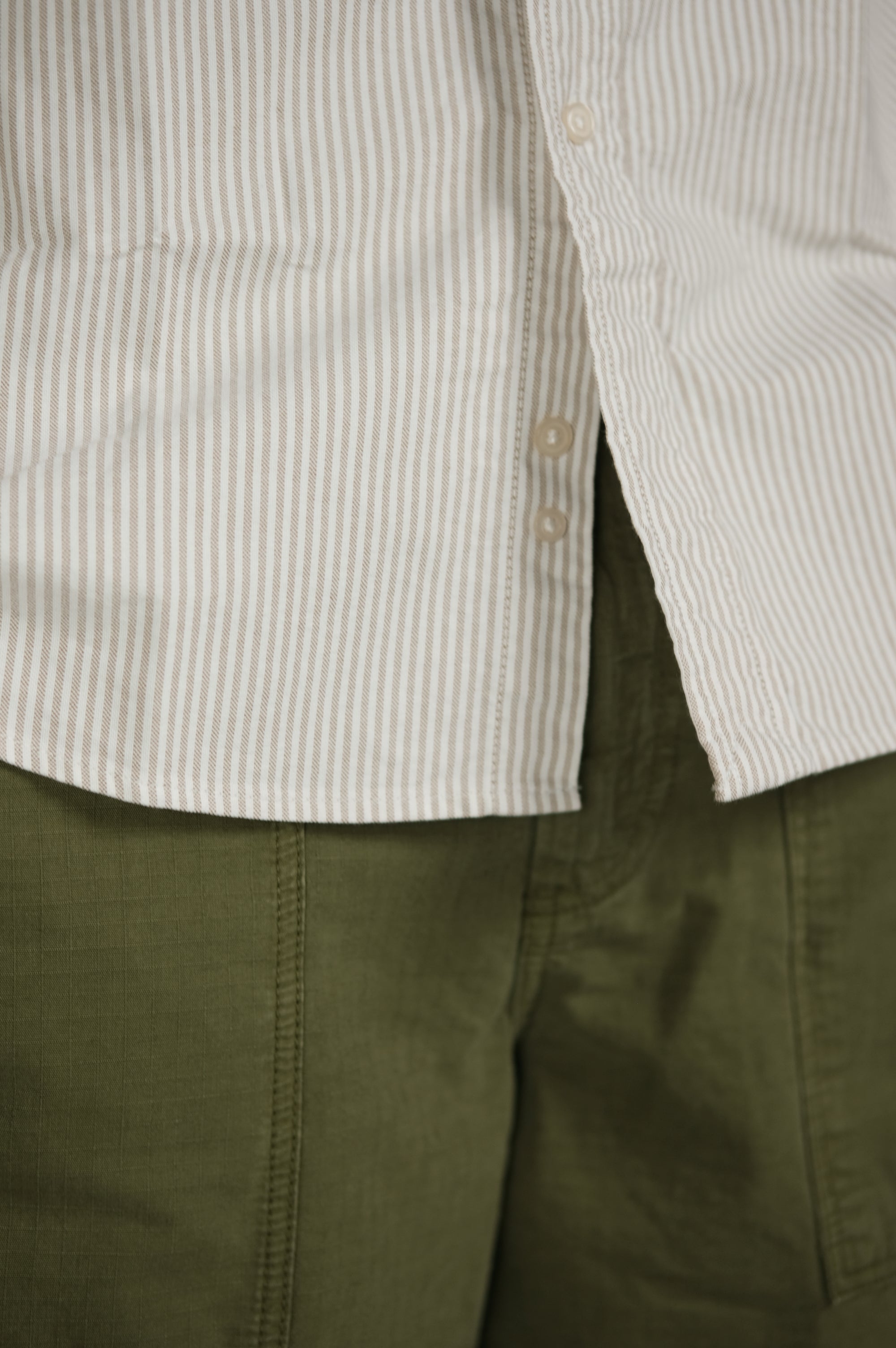 Gaffi & Co. Camicia Oxford Riga Sabbia